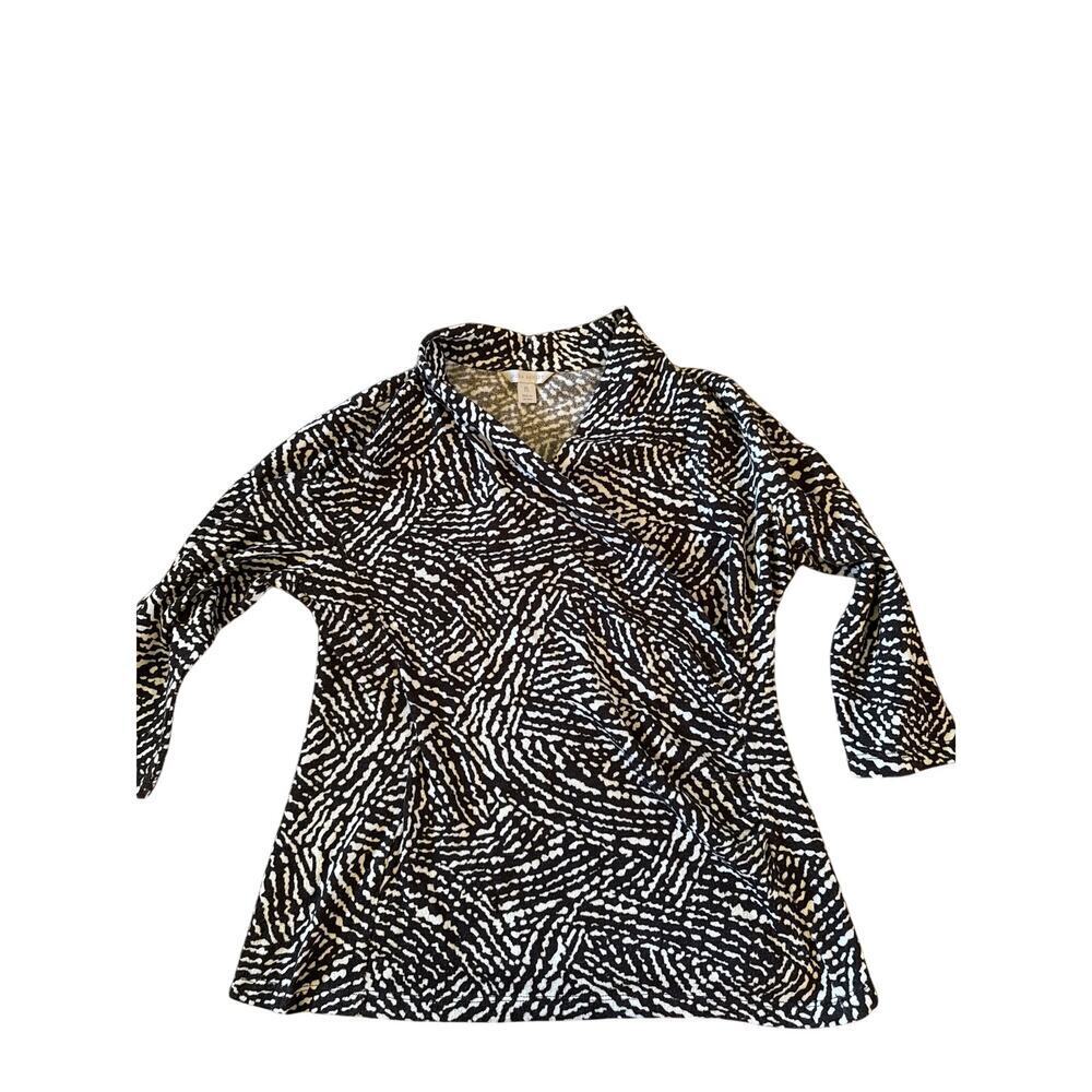 LAURA ASHLEY ANIMAL PRINT SWEATER - PETITE LARGE